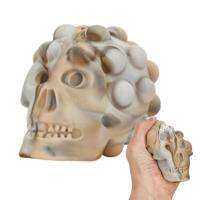 Squeeze Toy Ball Fidgets Toy Halloween 3D Skull Sensory Ball Singular Toys Soft Pinch Toy Halloween Christmas Gift amicable