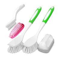 5-Piece Dishwashing Brush with Handle, Kitchen Scrub Brush for Cleaning, Suitable for Sinks and Pots