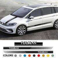 3ชิ้น/ล็อตสติกเกอร์สำหรับ Volkswagen ตกแต่งด้านร่างกายรถยนต์ลายขวางกราฟิก VW Touran ดีคอลติดฝากระโปรงหน้ารถออโต้หมวกไวนิลสไตล์กีฬาสวย