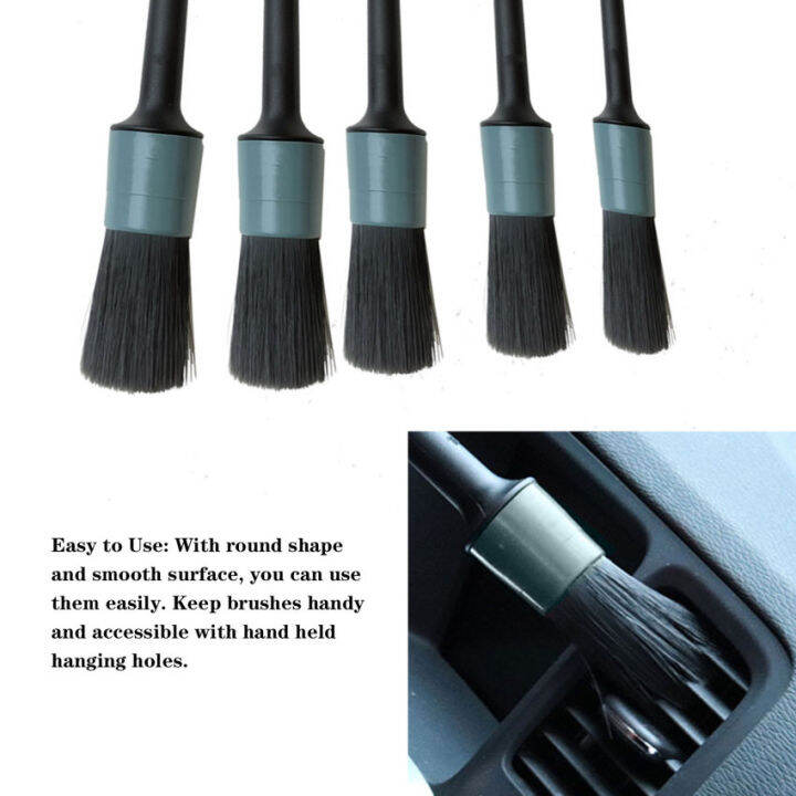 5x Car Parts Cleaning Brush Car Detailing Brush Set 5 Different Sizes