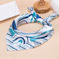 【CW】 Fashion Flight Attendants Hotel Waiter Business Imitate Silk Scarf printing Korean style 50x50cm