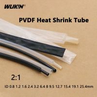 1M 2:1 PVDF Heat Shrink Tube ID 0.8 1.2 1.6 2.4 3.2 6.4 8 9.5 12.7 15.4 19.1 25.4mm Cable Wire Insulated Sleeve 600V Clear Black Cable Management