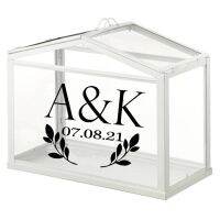 Box Decals Wedding Custom Letters And Date Stickers Decor Vinyl Waterproof Wedding Sign Mural Removable Poster Decoration HJ0209