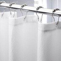 【CW】✠ﺴ  Shower Curtain with sliver steel Waffle Non-perforated Thicken Color