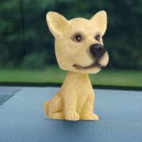 Mini 3D Car Dashboard Toys Car Ornament Nodding Dog Bobblehead Puppy Gift Auto Accessory Head Huskie Decoration Shaking Interior U8Z1