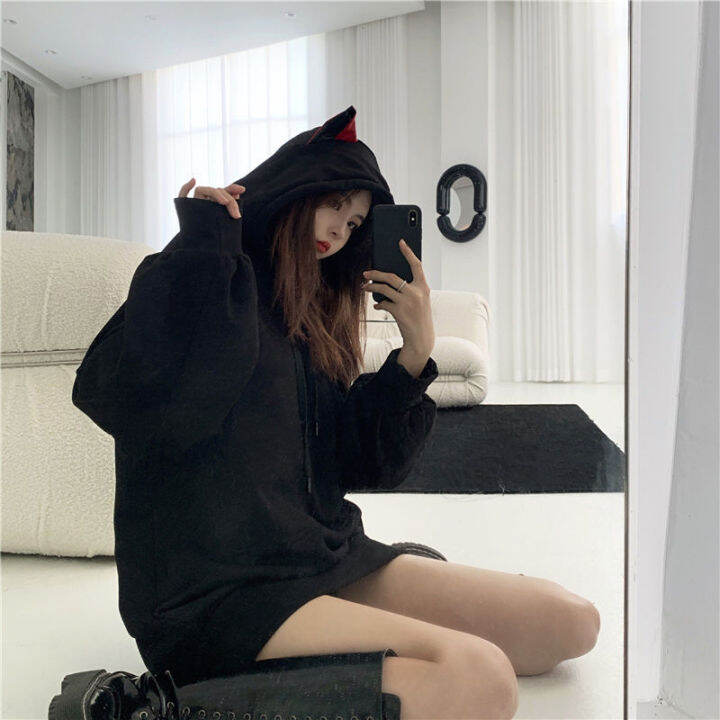 houzhou-cat-ears-hoodie-women-black-kawaii-long-sleeve-autumn-winter-hooded-sweatshirt-gothic-streetwear-loose-casual-clothes