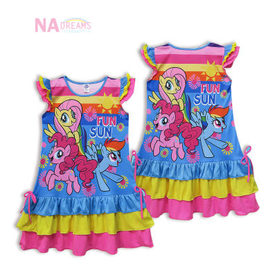 My Little Pony ชุดเดรสเด็ก 6 - 12 ปี ชุดกระโปรงเด็ก ชุดผ้ามัน ลายโพนี่ My Little Pony ชุดกระโปรงเด็กผู้หญิง จาก NADreams