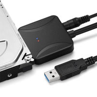 【2023】USB 3.0 To Sata Converter Support 2.53.5 inches HDD SSD with Power Adapter High Speed Hard Disk Data Cable USB 3.0 To Sata