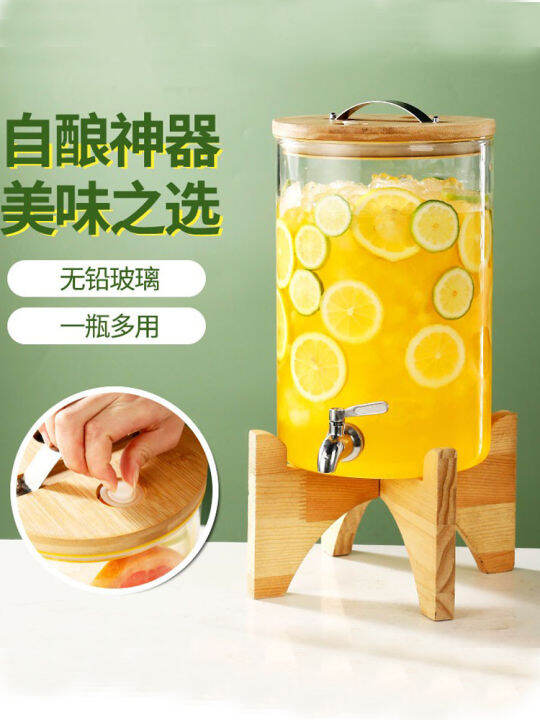 Beer barrel with tap glass selfservice drink barrel selfbrewed fruit