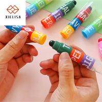 XIELISA 6-สี การเย็บ คีย์ไลน์ ปากกาจดบันทึก นักเรียน เครื่องเขียน ปากกามาร์กเกอร์ ปากกาเรืองแสง ปากกาเน้นข้อความ ปากกากราฟิตี