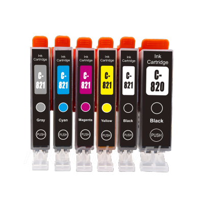 5 Pack PGI-820 CLI-821 BK C M Y Ink Cartridge Full Set 820 821 PGI820 CLI821 XL PGI-820XL CLI821XL Black Cyan Magenta Yellow Print Inkjet for Canon PIXMA iP3680 iP4680 iP4760 MP545 MP558 MP568 MP628 MP638 MP648 MP988 MP996 MX868 MX876 Color Printer