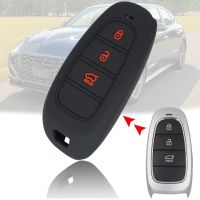 shangdjh 3 Button Car Remote Control Keyless Key Shell Case Cover Fob Replacement Skin Holder Protector For Hyundai Sonata 2019 2020 2021