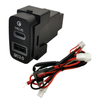 สำหรับ Mitsubishi LANCER EX Pajero Refit รถชาร์จศัพท์ USB Charger PD Fast Charging Socket