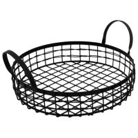 Basket Wire Metal Egg Storage Bread Fruit Holder Bowl Gold Countertop Farmhouse Baskets Container Mesh Chicken Tray Round