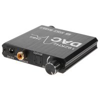 192KHz Digital to Analog Audio Converter with Bass and Volume Adjustment,Digital SPDIF/Optical/Coaxial to Analog Stereo