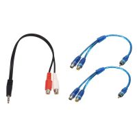 3.5mm Stereo Adapter Headphone Jack to 2 RCA Audio Cable with 2 Pcs RCA Phono Y Splitter Lead Adapter Cable