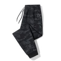 Mens Four Seasons Cotton Camouflage Sweatpants Thin Casual Loose Plus Size Pants Mens Feet Slightly Stretch Pants 8XL