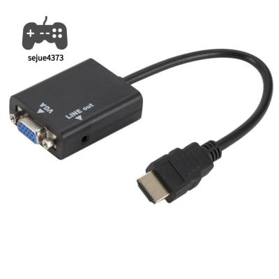 ตัวแปลง SEJUE4373 HDMI เป็น VGA Converter สายไปยังตัวแปลงวีจีเอ HDMI ไม่จำเป็นต้องตั้งสาย VGA ตัวเมียจอแสดงผลแอลอีดี