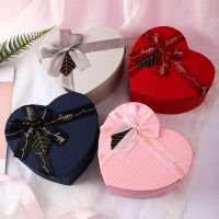 №✶☃ 3Pcs Rigid Luxury Heart Shaped Presentation Gift Box Florist Box with Satin Bow Ribbon for Mothers Day Valentines Day Wedding