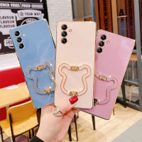 เคสโทรศัพท์ Samsung A54 5G A24 A34 5G A14 5G M14 5G ดีไซน์ชุบสีมาการองล่าสุดพร้อมตัวยึดเคสโทรศัพท์แบบนิ่ม Galaxy A54 A34 A24 A14 ฝาครอบโทรศัพท์