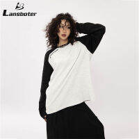 Lansboter เสื้อสเวตเตอร์มีตัวอักษรใหม่สำหรับเสื้อกันหนาวแฟชั่น,เสื้อ Baju Atasan Trendy เสื้ออเนกประสงค์สำหรับคู่รัก