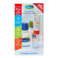 Cetaphil Gentle Mini Set เซตาฟิล มินิ เซ็ทดูแลและฟื้นฟูผิว (คลีนเซอร์59มล + โลชั่น59มล+ กันแดด SPF50+ 10มล)