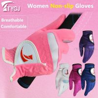 ✎△ Guantes de Golf para mujer manoplas para deportes al aire libre ajustables para mano izquierda y derecha antideslizantes transpirables de dedo completo 1 par