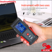 Instruments เครื่องทดสอบ EMF ดิจิตอลขนาดเล็กแบบมือถือ,เครื่องตรวจจับรังสีสนามแม่เหล็กไฟฟ้าหน้าจอ LCD ขนาดมินิ