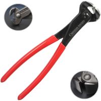 QZ-Doersupp Vanadium Cutting Pliers End Cutter 200mm/8inch Red Plasticchrome Steel Fixers Pincers Nail Clipper Multitool Nippers