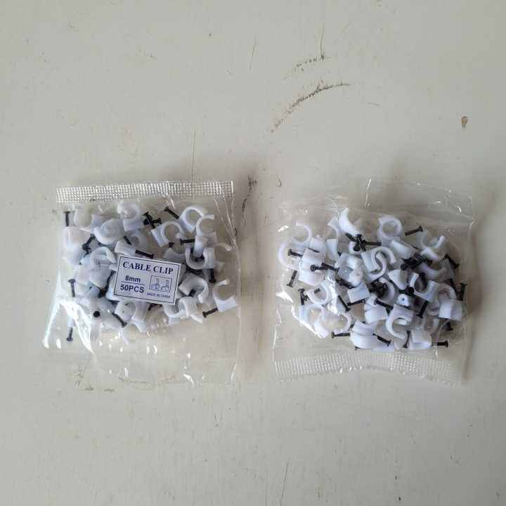 Paku Klem Klem Kabel Paku Beton Hitam 8 Mm Isi 50 Biji Lazada