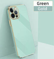 เคสอิเล็กโทรเพลตสำหรับ iPhone 13 Pro Max 13 Mini,กรอบหลังเป็นซิลิโคน TPU นิ่มขอบทองหรูหราป้องกันกล้องเต็มตัวบางกันกระแทกกันตก