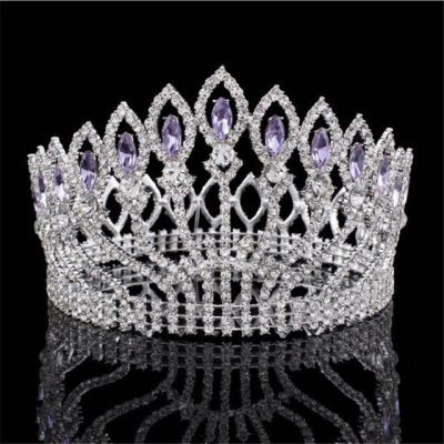 Baroque Diadem Rhinestone Queen Bride Tiara Crown Jewelry Headdress Bridal Wedding Tiaras and Crowns Hair Accessories