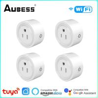Aubess 10/16/20A US WiFi TUYA Smart Plug Socket Remote Control Home Appliances Smart Living Works With Alexa Google Home No Hub Ratchets Sockets
