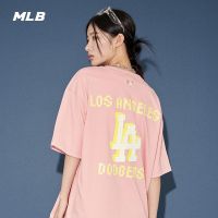 MLB เสื้อยืด LOGO NY T-SHIRT  Oversize เสื้อกีฬาแขนสั้นคู่รักแฟชั่นลำลอง