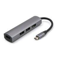 【☂】 Rehmans store. 4 In 1 Multi-Port USB3.0 Type-C USB-C HUB ถึง4K Video HDMI Adapter Expansion Dock สำหรับ Macbook Computer