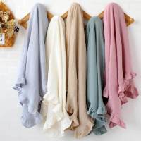 Baby Blanket Cover Ruffle Newborn Baby Blanket Cotton Muslin Swaddle Baby Muslin Blankets Infant Quit