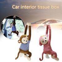 1x Creative Cartoon Monkey Car Hanging Paper Napkin Holder Tissue Box Portable L6N0