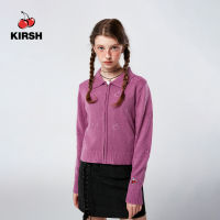 [KIRSH] CHERRY COLLAR ZIP UP KNIT KS  | Korean | Korean Style | Korean Knit | Korean Brand | korean style | korean fashion | Korean Long Sleeve T shirt | Korean Women Sweater | Women top | Korean cotton top | Korean sweatshirt | Cotton shirt Korean