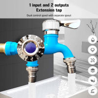 Mop Pool Tap Washing Machine Taps One-in-two-out Washer Bib Wall Mounted Double Water Outlet Outdoor Garden Faucets