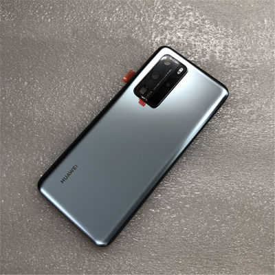 100 Original Tempered Glass Back Cover For Huawei P40 Pro Spare Parts Cover Door Housing + Camera Frame