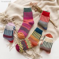 ❁ 2021 New Winter Thick Warm Wool Women Socks Colorful Socks Fashion Casual Euramerican National Wind-Flowers Cotton Sock