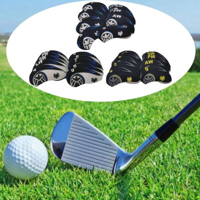 ❣❁✖ 10 แพ็ค/ชุด Neoprene Golf Club Iron Head Cover Protection Headcover Universal Fit สำหรับ Titleist Ping Mizuno