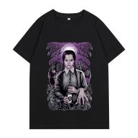 Wednesday Addams T Shirt Men Harajuku Graphic Nevermore Academy T-Shirts Vintage Gothic Short Sleeve Leisure Unisex Tees S-4XL-5XL-6XL