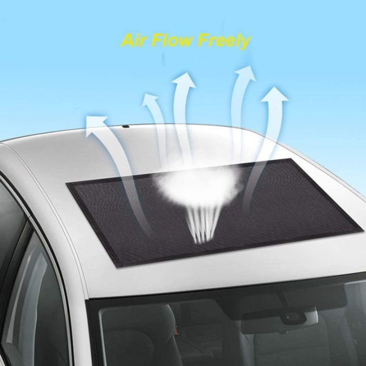ซินซู-ม่านบังแดดซันรูฟรถยนต์ตาข่ายระบายอากาศได้ดีที่ครอบหลังคาป้องกัน-uv-จากแสงแดดซึมเร็ว
