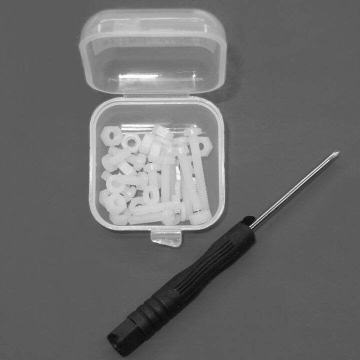 nylon-non-magnetic-turntable-headshell-cartridge-screw-set-37-piece-m2-5-kit-nails-screws-fasteners