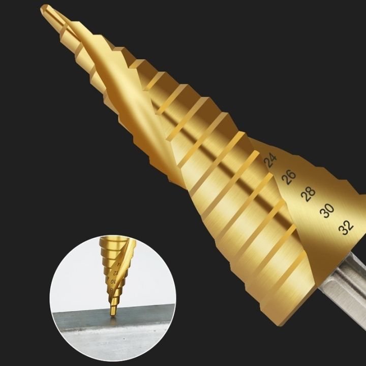 elegant-realmote-3-32-hss-hex-stepped-drill-bits-for-metal-drilling-carpenter-straight-groove-spiral-shape-hole-saw-tools