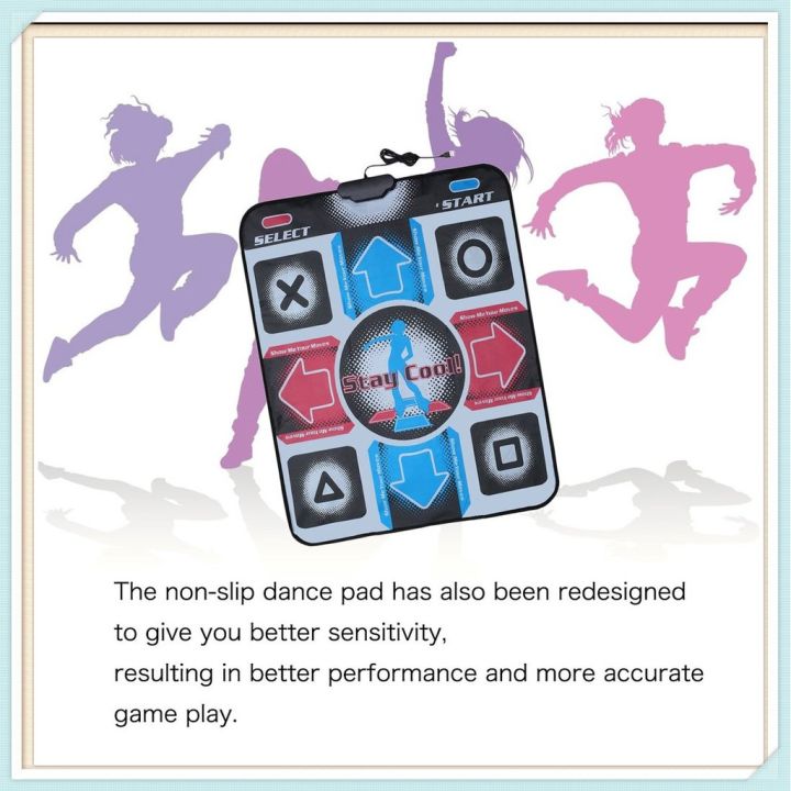in-stock-แผ่นเกมส์เต้น-มีมากกว่า-200-เพลง-ลงโปรแกรมง่าย-1ชุด-เสื่อเต้นคอมพิวเตอร์-non-slip-dancing-step-dance-mat-pad-pads-dancer-blanket-to-pc-with-usb