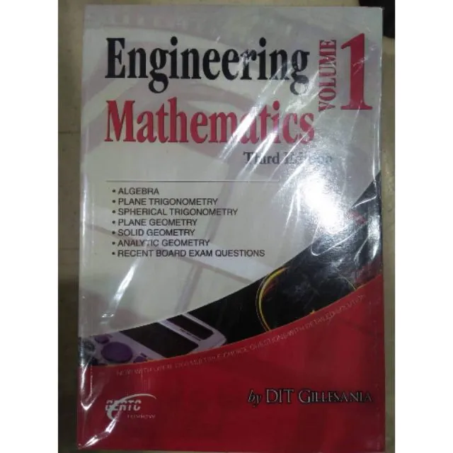 Engineering Mathematics Vol 1 Gillesania | Lazada PH