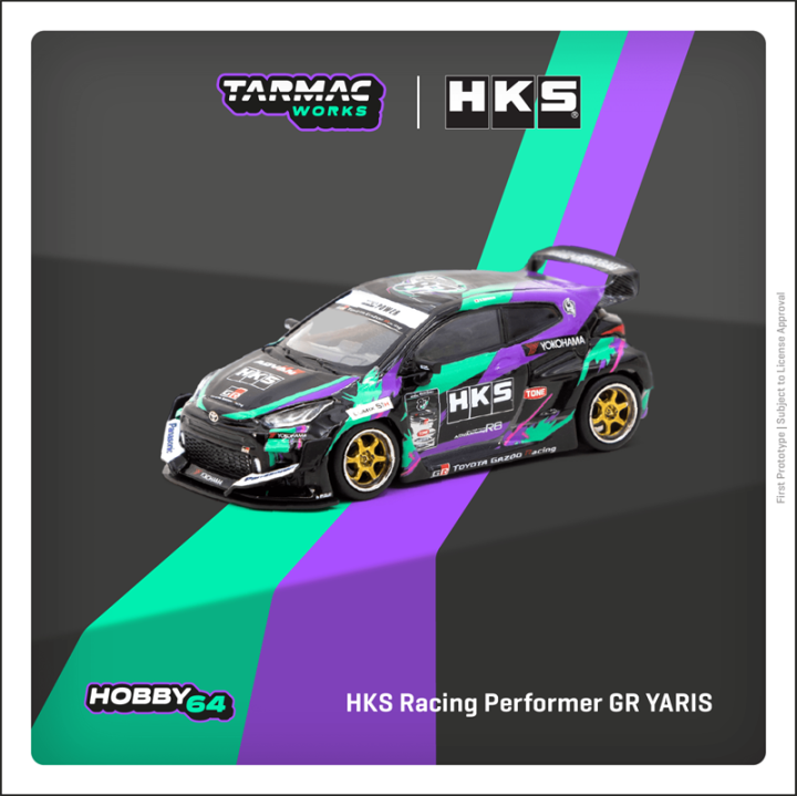 tarmac-works-1-64-hks-racing-performer-gr-yaris-black-diecast-model-car