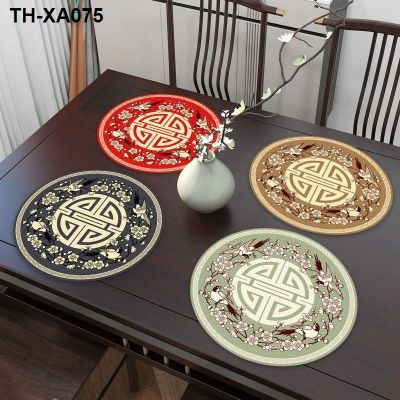Chinese eat mat new round hot insulation pad silicone waterproof oil exclusive employed tea cup